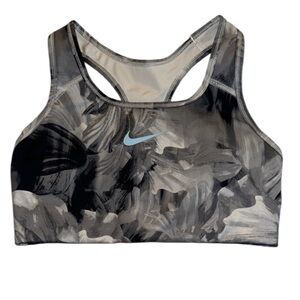 Nike Women's Abstract Black and Gray Sports Bra